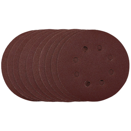 Sanding Discs, 125mm, Hook & Loop, 120 Grit, (Pack of 10): Model No. SDHAL125