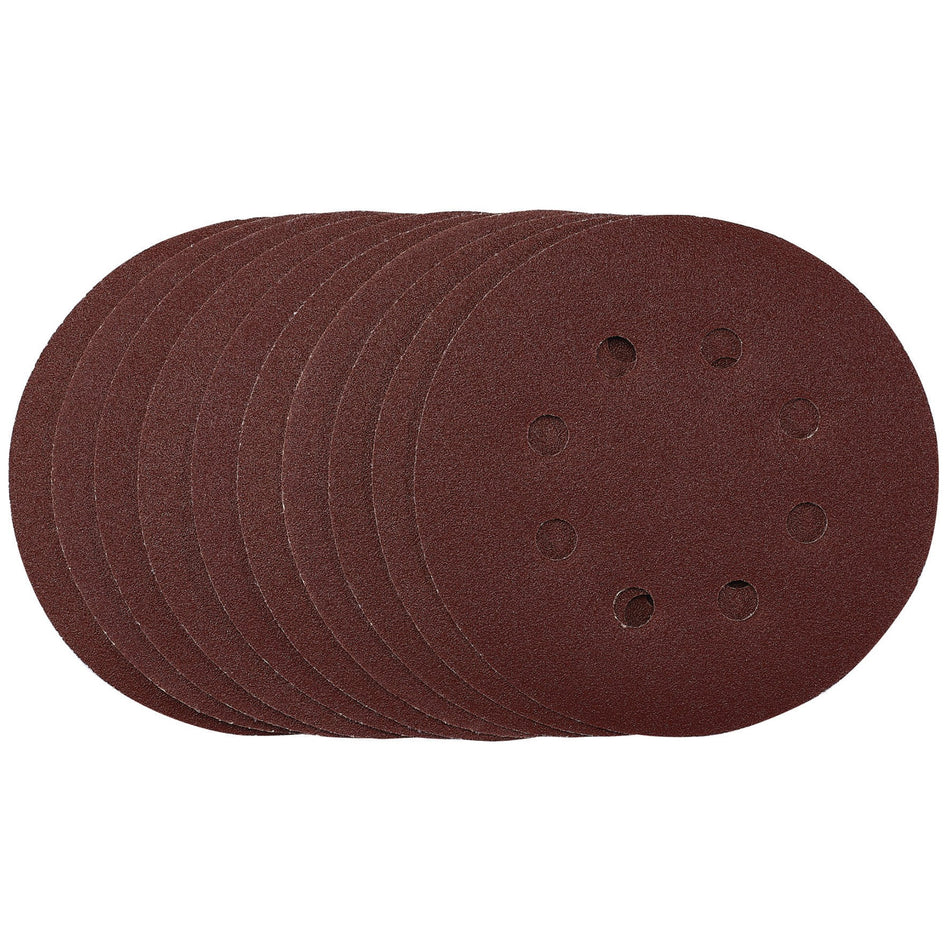 Sanding Discs, 125mm, Hook & Loop, 120 Grit, (Pack of 10): Model No. SDHAL125