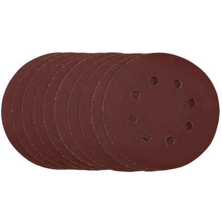 Sanding Discs, 125mm, Hook & Loop, 240 Grit, (Pack of 10): Model No. SDHAL125