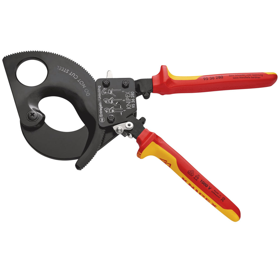 Knipex 280mm VDE Heavy Duty Cable Cutter : Model No.95 36 280
