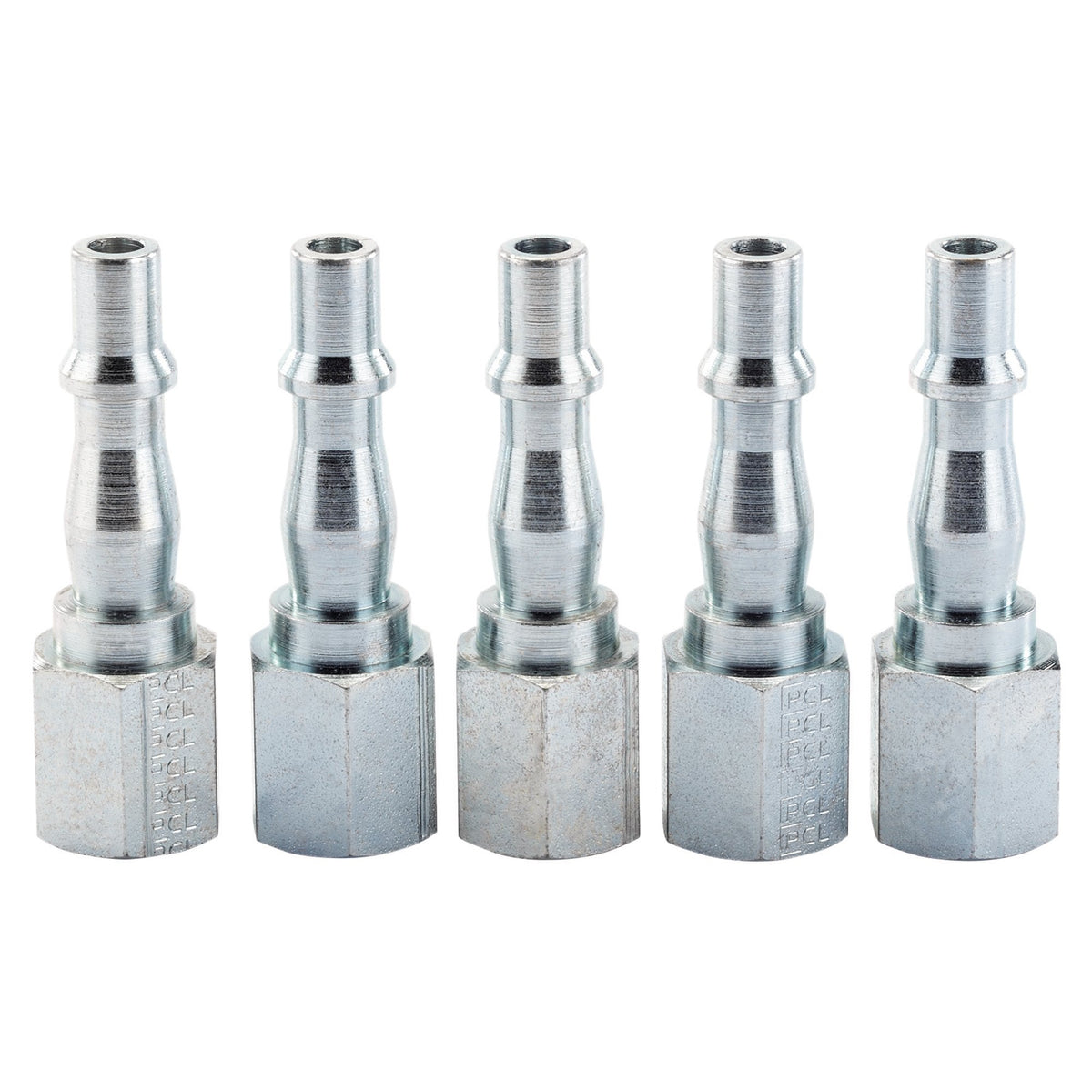 DRAPER 1/4in. Female Thread PCL Coupling Screw Adaptor Pack of 5: Model No.A2746 PACKED