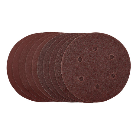 Sanding Discs, 150mm, Hook & Loop, Assorted Grit, (Pack of 10): Model No. SDHAL150