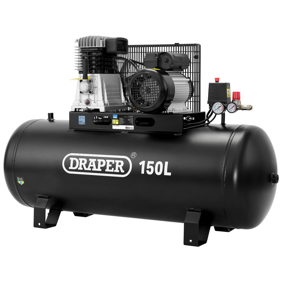 150L Belt-Driven Air Compressor without wheels, 2.2kW/3hp&nbsp; : Model No. DA150/369S