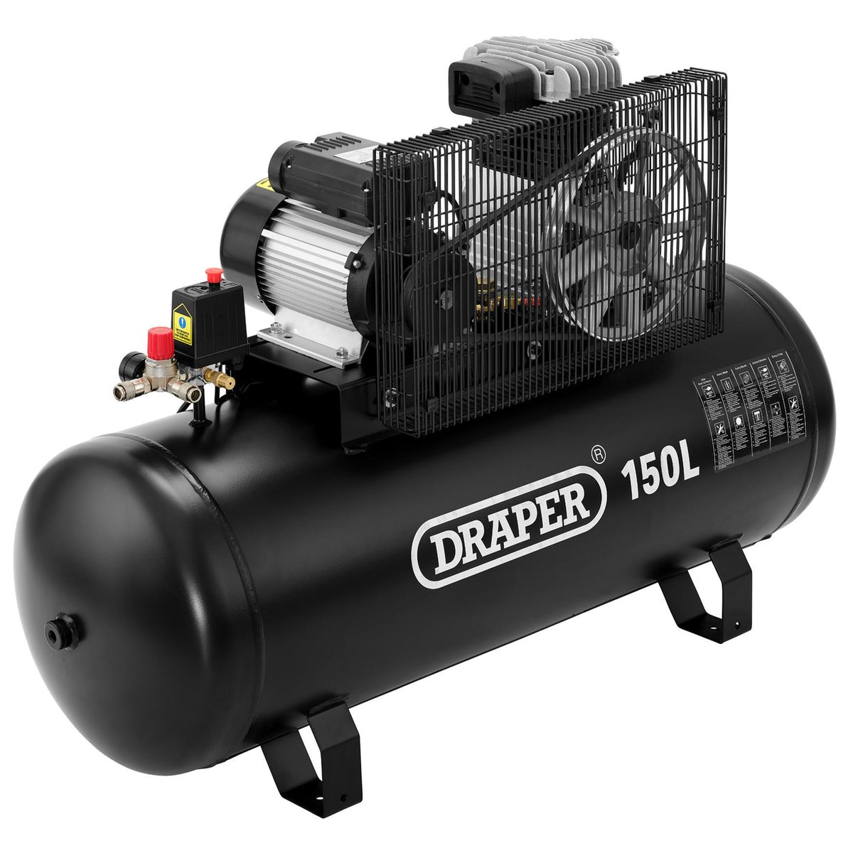150L Belt-Driven Air Compressor without wheels, 2.2kW/3hp&nbsp; : Model No. DA150/369S