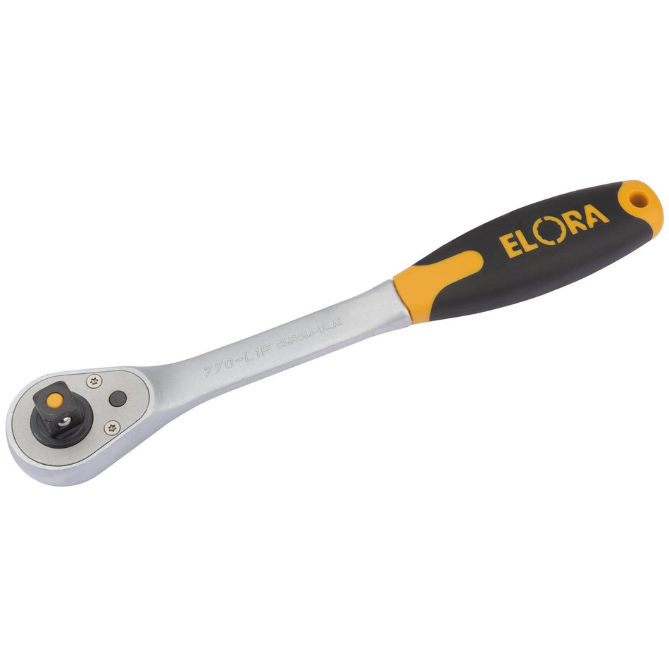 270mm 1/2in. Square Drive Quick Release Soft Grip Reversible Ratchet: Model No.770-L1F