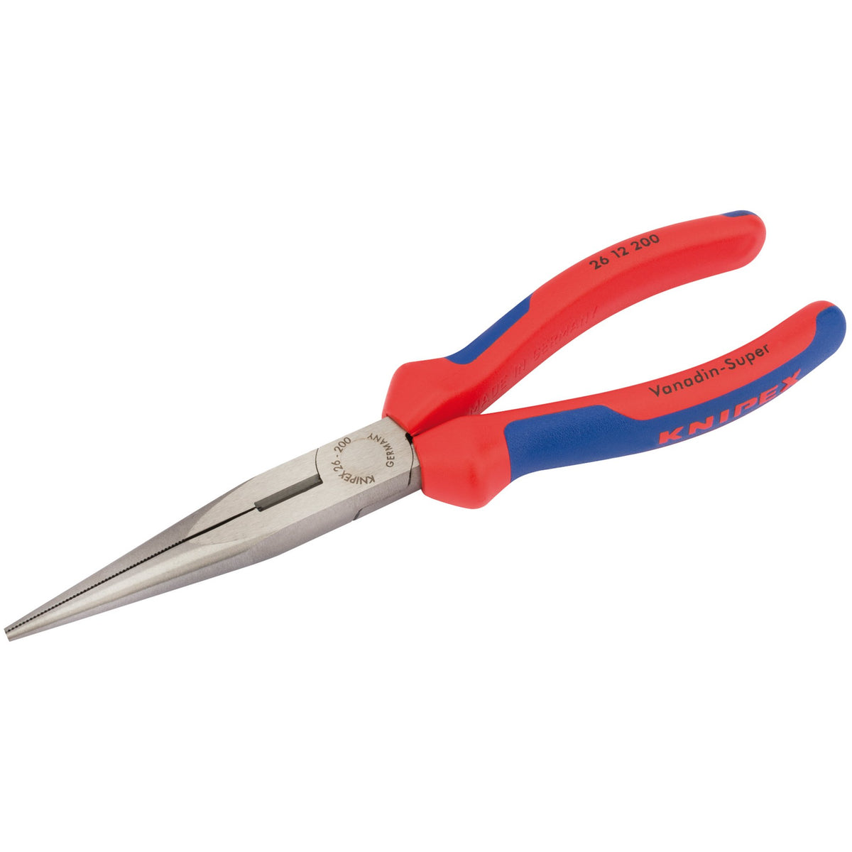 Knipex 200mm Long Nose Pliers with Heavy Duty Handles : Model No.26 12 200 SBE