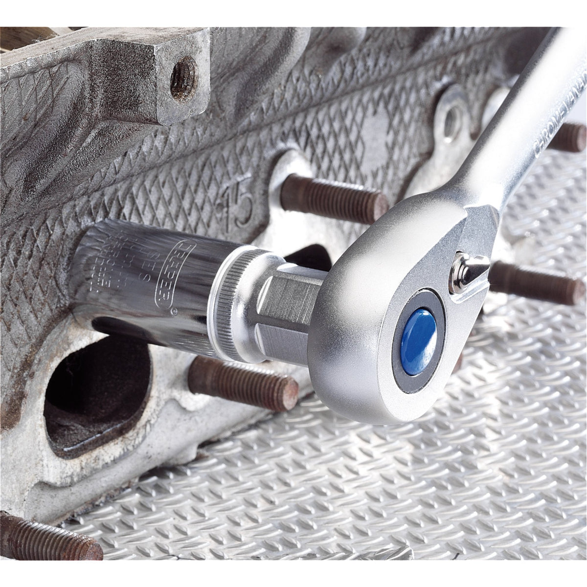 DRAPER 1/2in. Square Drive 4 Piece Stud Extractor Set: Model No.SES
