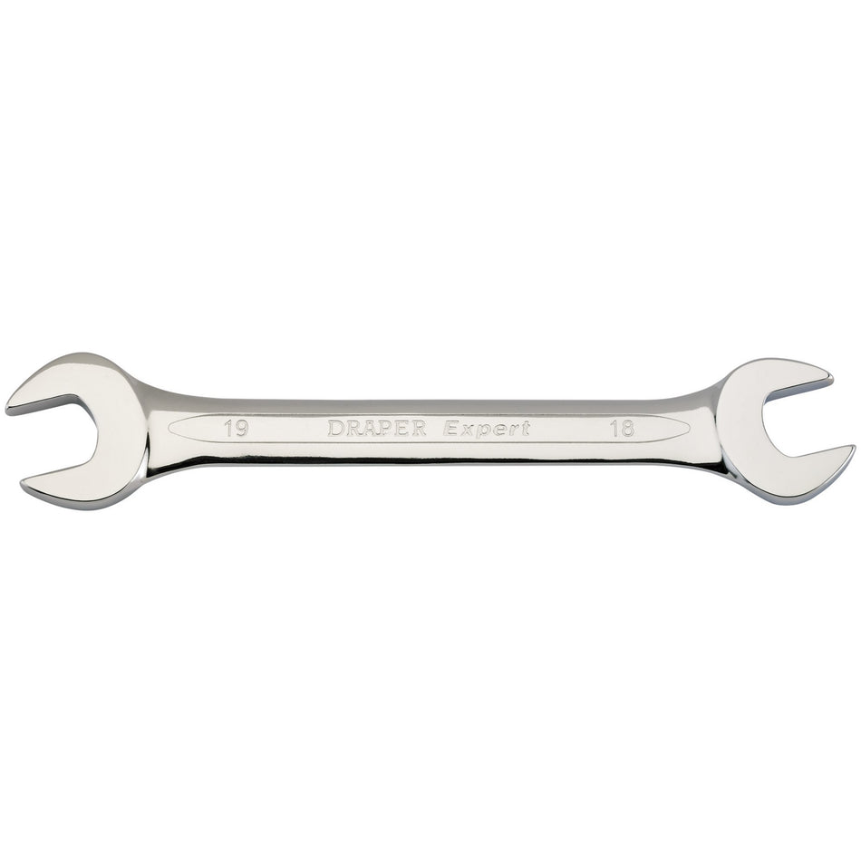 DRAPER Expert 18mm x 19mm Open End Spanner: Model No.5055MM