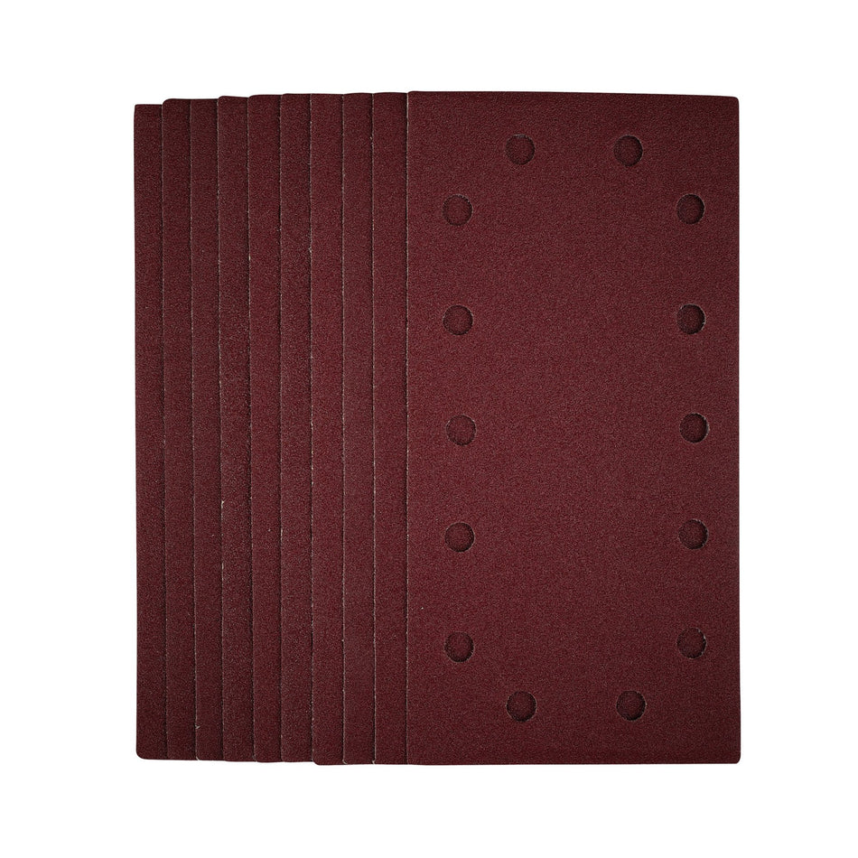 1/2 Sanding Sheets with Hook and Loop, 115 x 230mm, 80 Grit (Pack of 10): Model No. SSA5