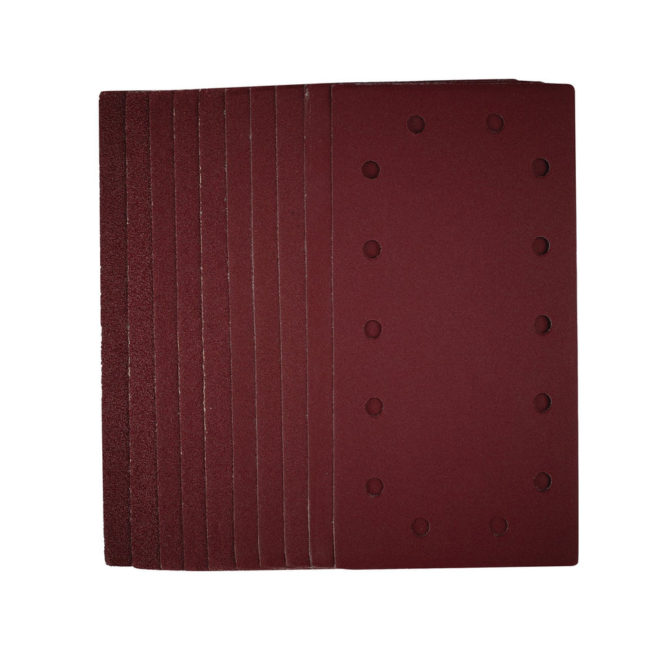 1/2 Sanding Sheets with Hook and Loop, 115 x 230mm, Assorted Grit (Pack of 10): Model No. SSA5