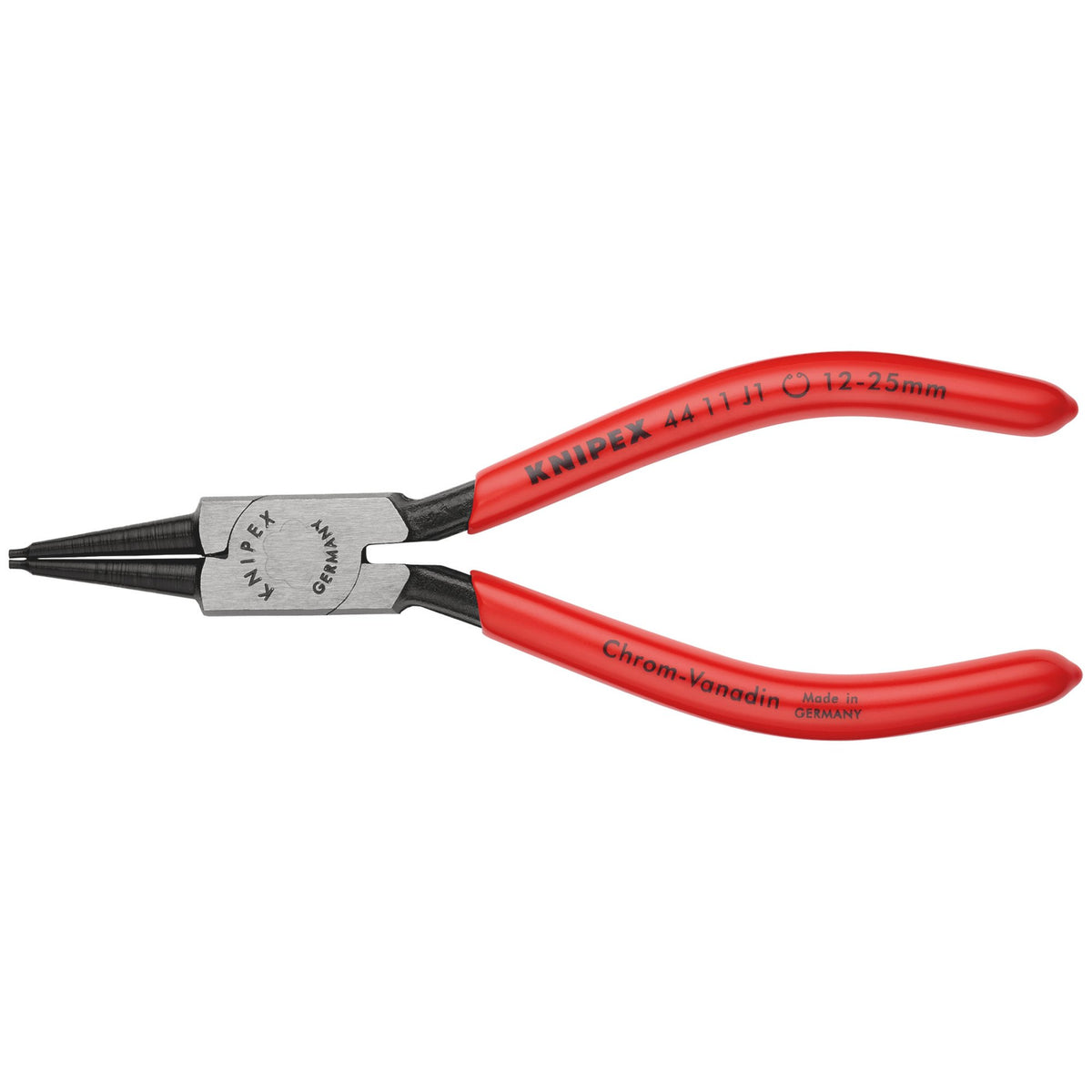 Knipex 12mm - 25mm J1 Straight Internal Circlip Pliers : Model No.44 11 J1 SB