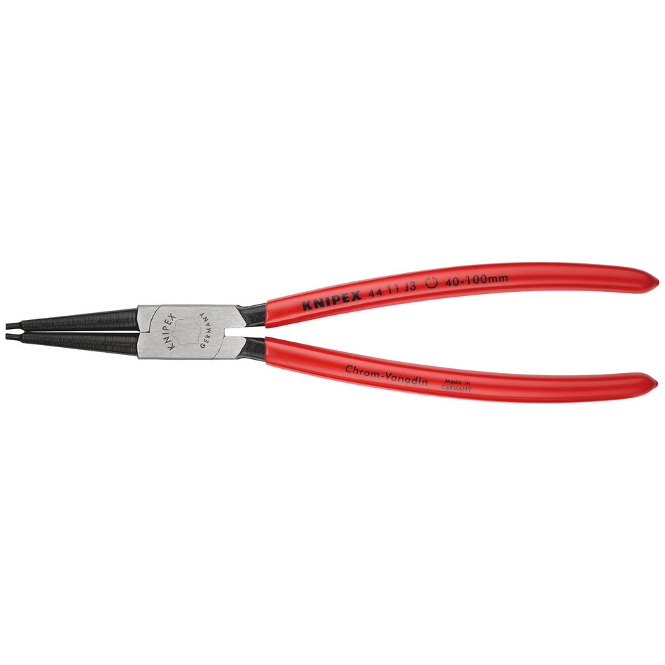 Knipex 40mm - 100mm J3 Straight Internal Circlip Pliers : Model No.44 11 J3 SBE