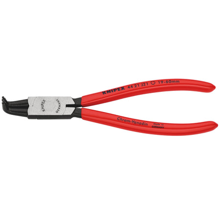 Knipex 19mm - 60mm J21 90&deg; Bent Internal Circlip Pliers : Model No.44 21 J21 SBE