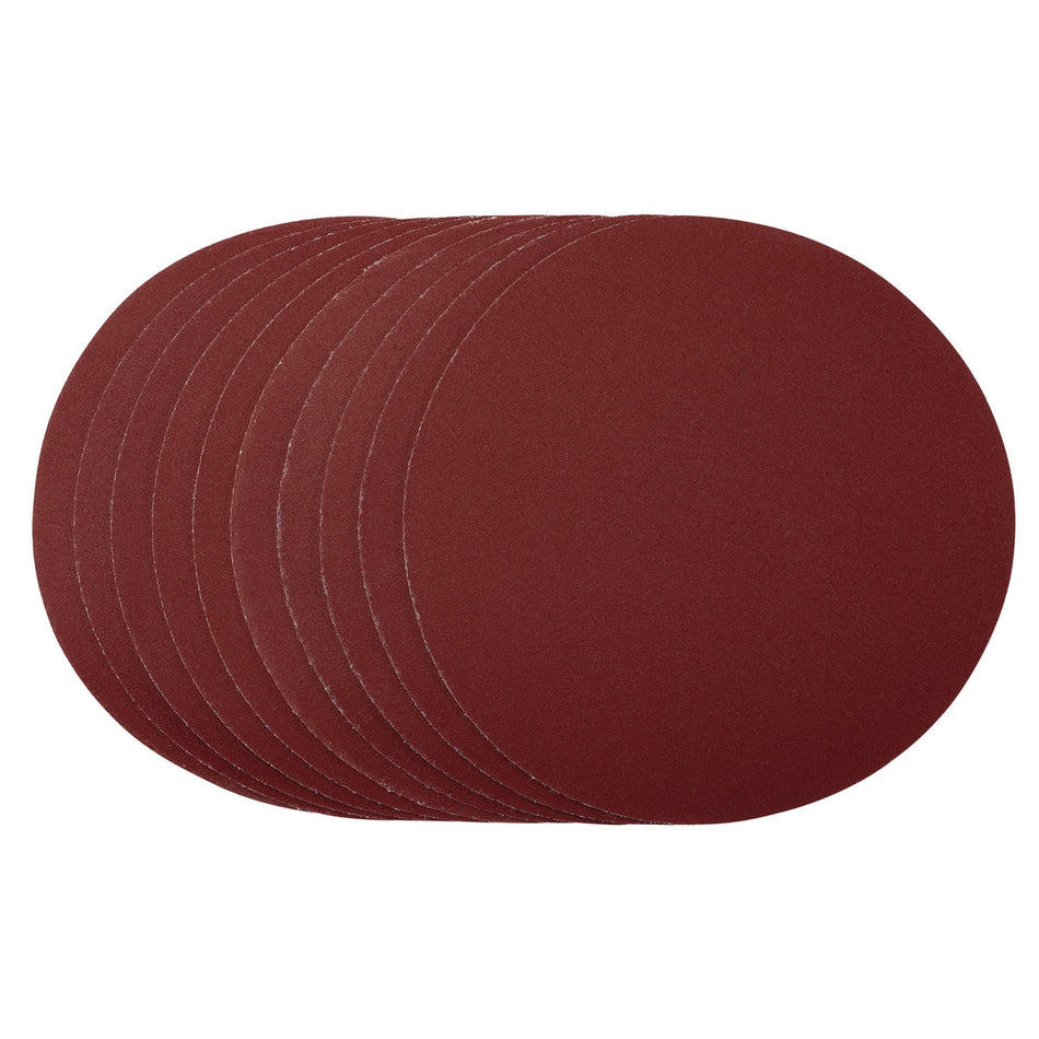 Sanding Discs, 180mm, Hook & Loop, 240 Grit, (Pack of 10): Model No. SDHAL180