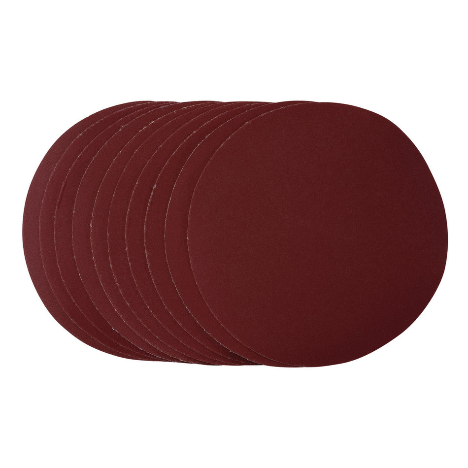 Sanding Discs, 180mm, Hook & Loop, 320 Grit, (Pack of 10): Model No. SDHAL180