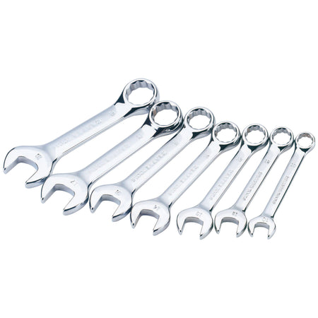 DRAPER 7 Piece Hi-Torq ; Metric Stubby Combination Spanner Set: Model No.8226/7/MM