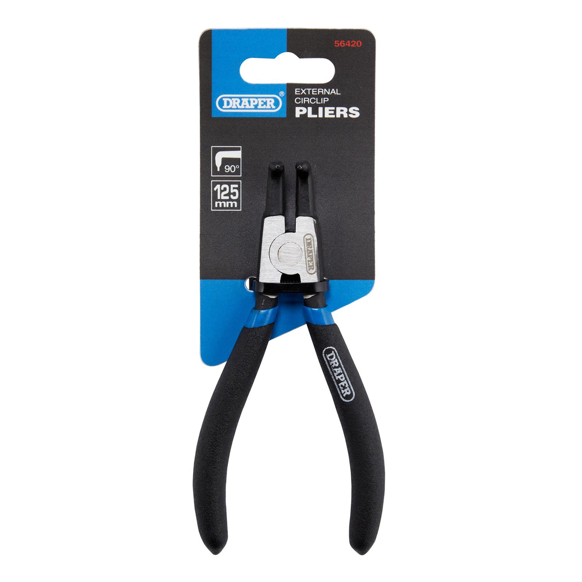 DRAPER 125mm External Circlip Pliers with 90deg; Tips: Model No.49/EXT
