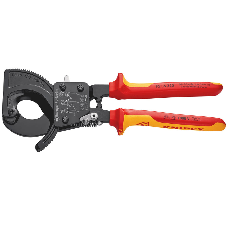 Knipex 250mm VDE Heavy Duty Cable Cutter : Model No.95 36 250