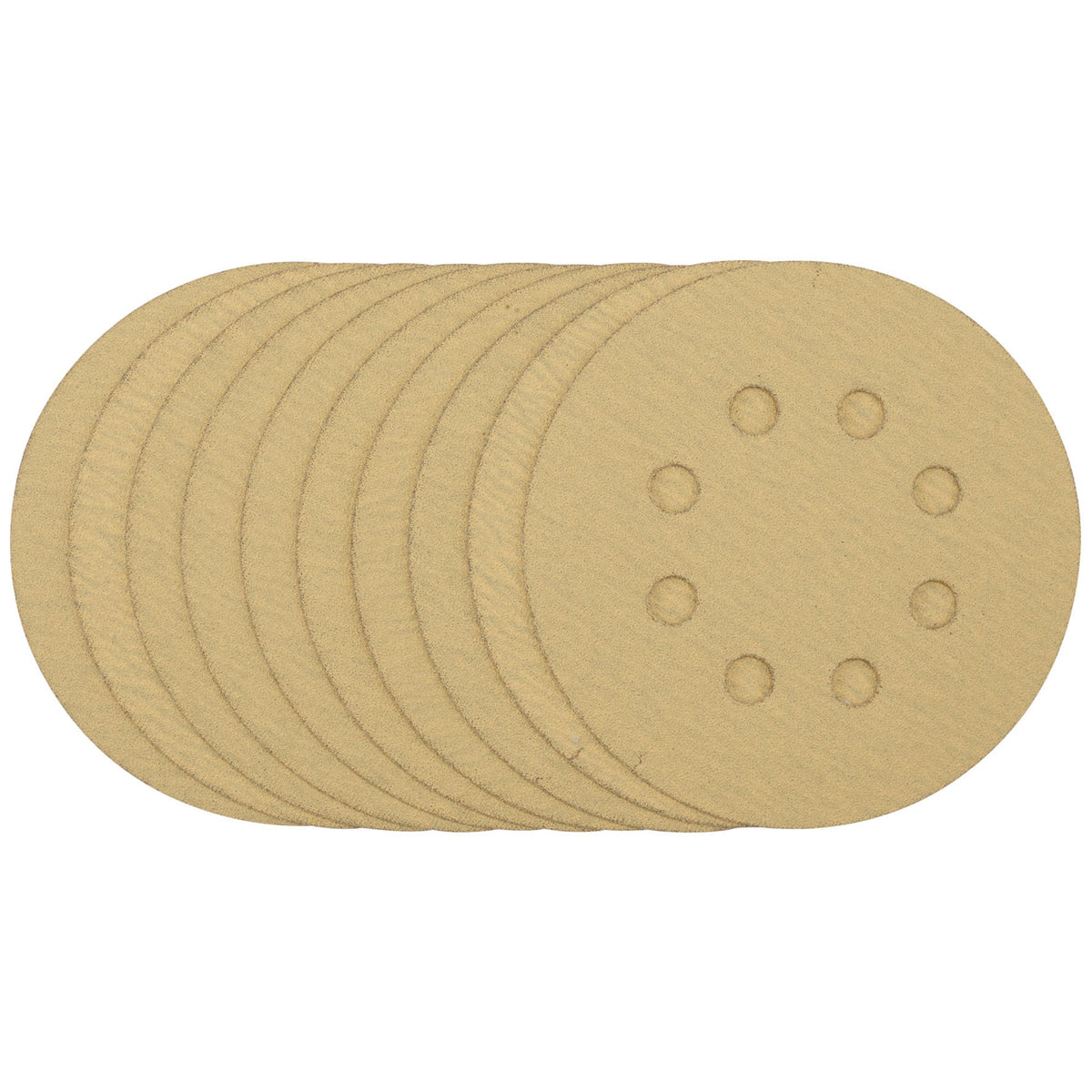 Gold Sanding Discs with Hook & Loop, 125mm, 120 Grit (Pack of 10): Model No. SDHALG125