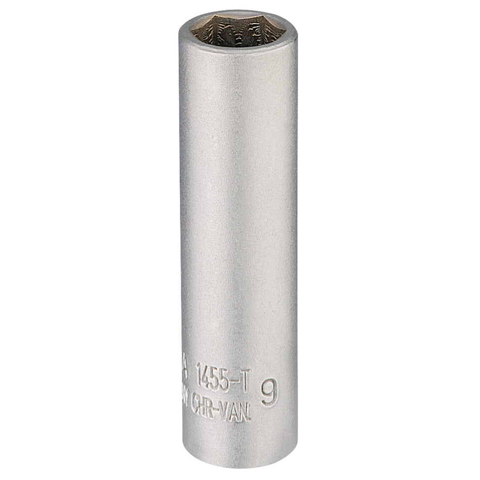 9mm 1/4" Square Drive Elora Deep Socket: Model No. 1455-T