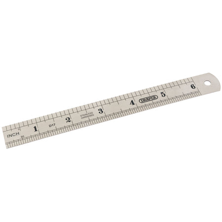 DRAPER 150mm/6in. Steel Rule: Model No.D17