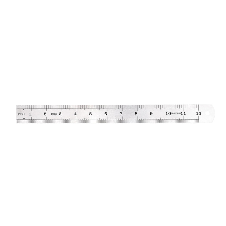 DRAPER 300mm/12in. Steel Rule: Model No.D18