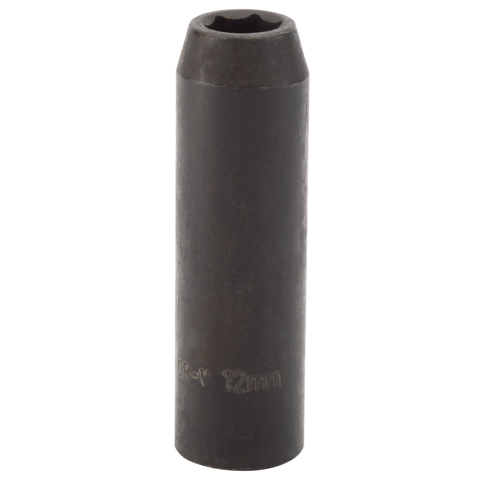 DRAPER Expert 12mm 1/2in. Square Drive Deep Impact Socket (Sold Loose): Model No.410D-MMB