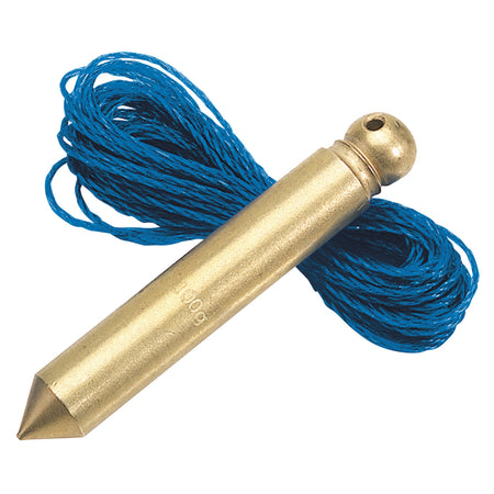 DRAPER Expert 100G Brass Plumb Bob with 5M (Approx) Nylon Line: Model No.5188A