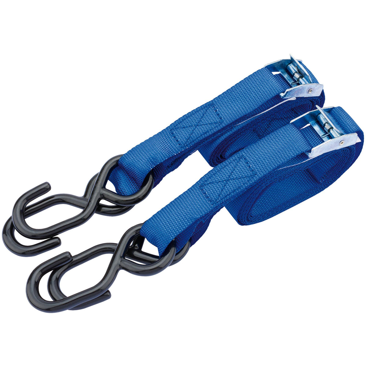 DRAPER 125kg 2 Piece Ratcheting Tie Down Strap Sets : Model No.TDS125/B