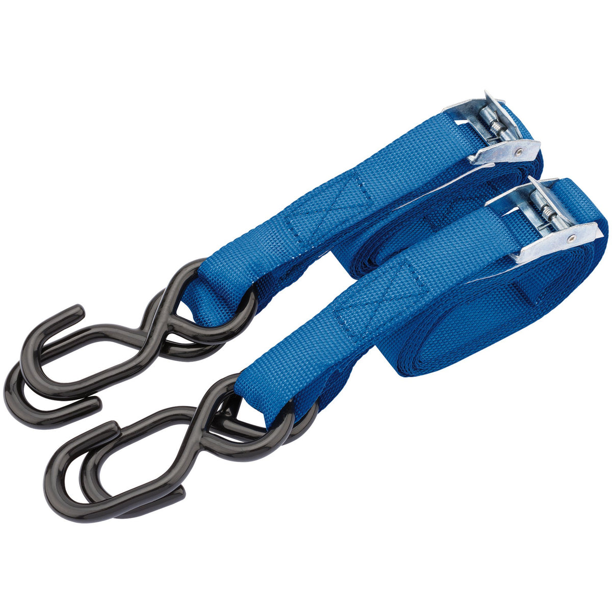 DRAPER 125kg 2 Piece Ratcheting Tie Down Strap Sets : Model No.TDS125/B
