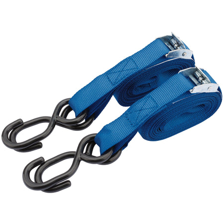 DRAPER 125kg 2 Piece Ratcheting Tie Down Strap Sets : Model No.TDS125/B