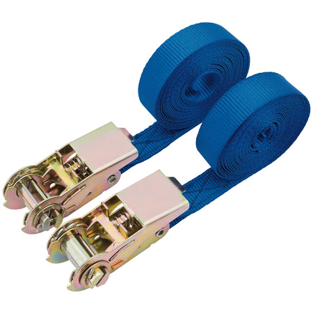 DRAPER 400kg 2 Piece Ratcheting Tie Down Strap Sets : Model No.RTDS400B2/B