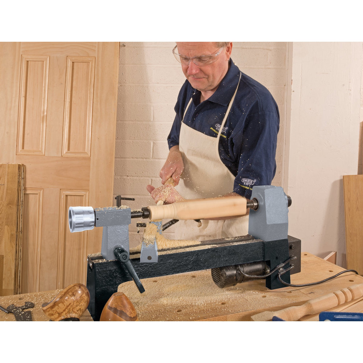 DRAPER 250W 230V Variable Speed Mini Wood Lathe : Model No.WTL330A