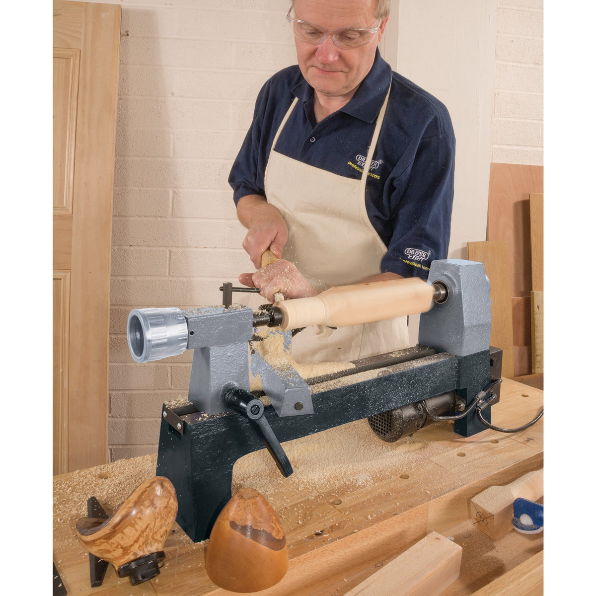 DRAPER 250W 230V Variable Speed Mini Wood Lathe : Model No.WTL330A