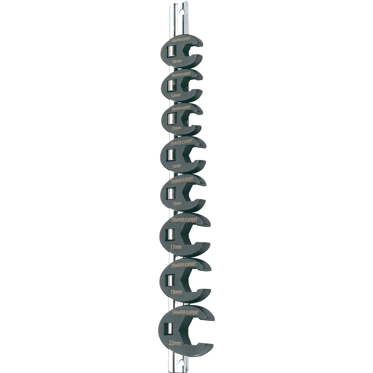 DRAPER Expert 3/8in. Square Drive 8 Piece Crow Foot Spanner Set: Model No.D-CRF8