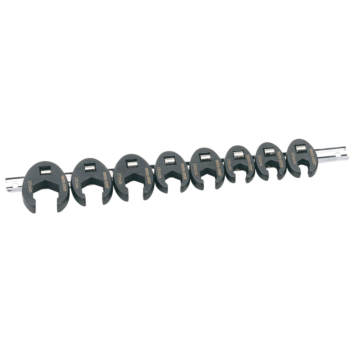 DRAPER Expert 3/8in. Square Drive 8 Piece Crow Foot Spanner Set: Model No.D-CRF8