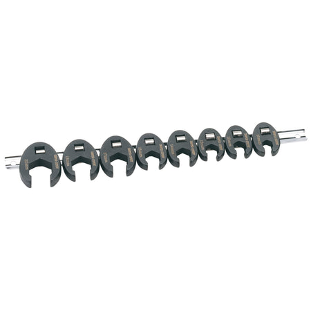 DRAPER Expert 3/8in. Square Drive 8 Piece Crow Foot Spanner Set: Model No.D-CRF8
