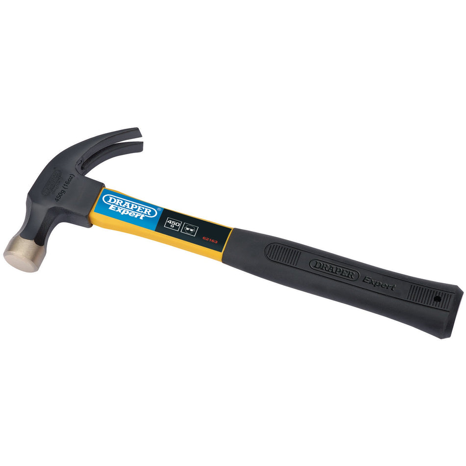DRAPER Expert 450G (16oz) Fibreglass Shafted Claw Hammer: Model No.FG1A