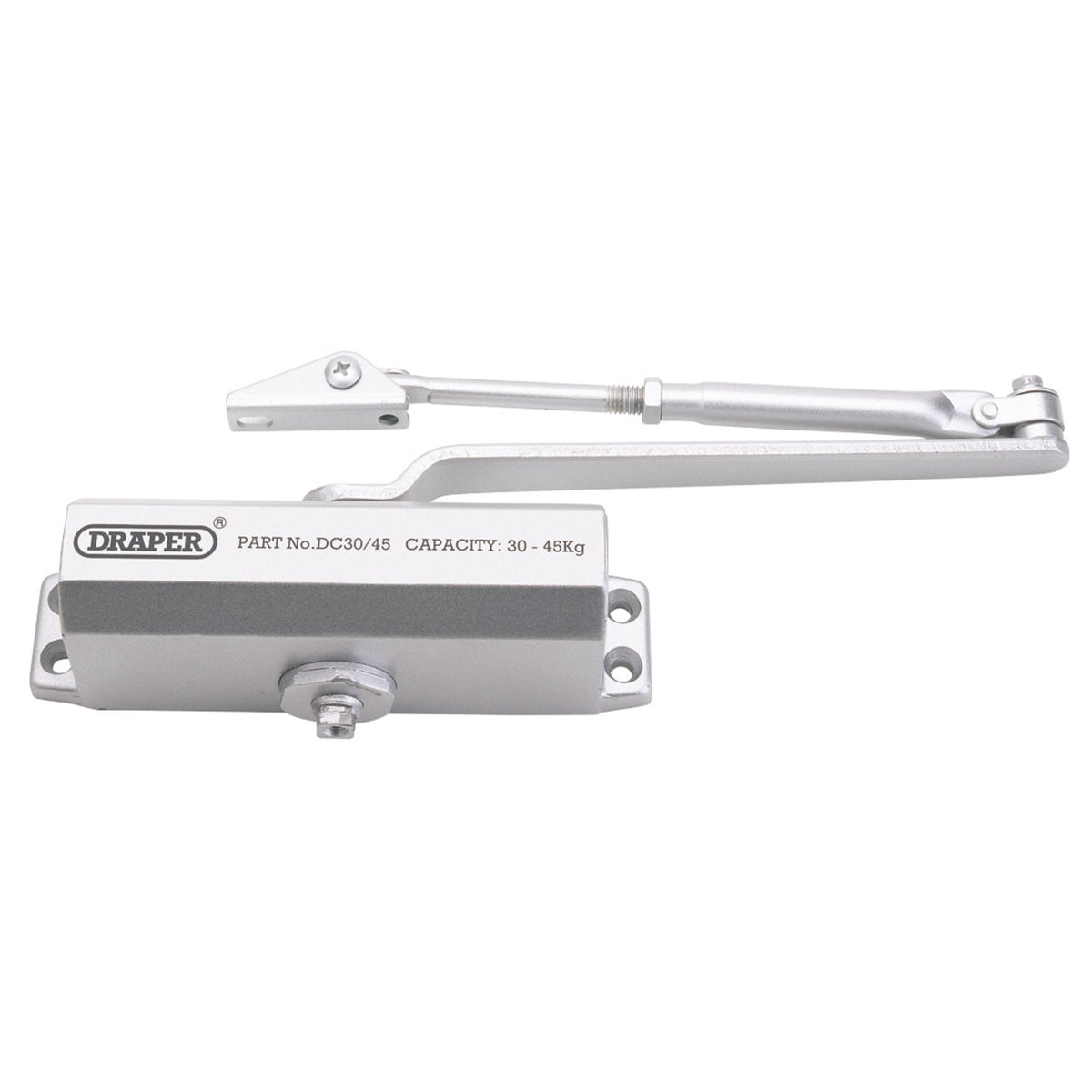 DRAPER Adjustable Automatic Door Closer for Doors Between 25kg and 45Kg: Model No.DC 25/45