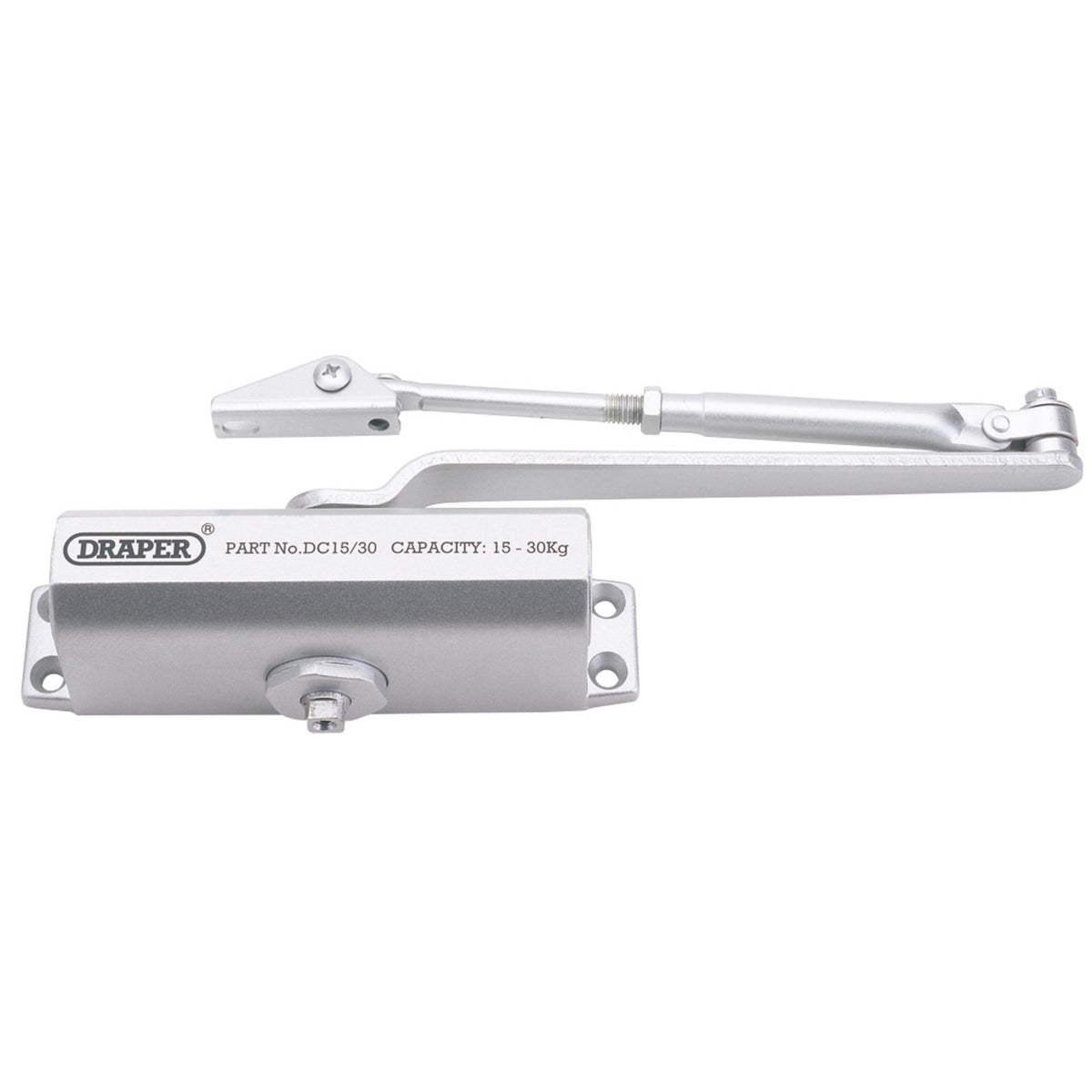 DRAPER Adjustable Automatic Door Closer for Doors Between 15kg and 30Kg: Model No.DC 15/30