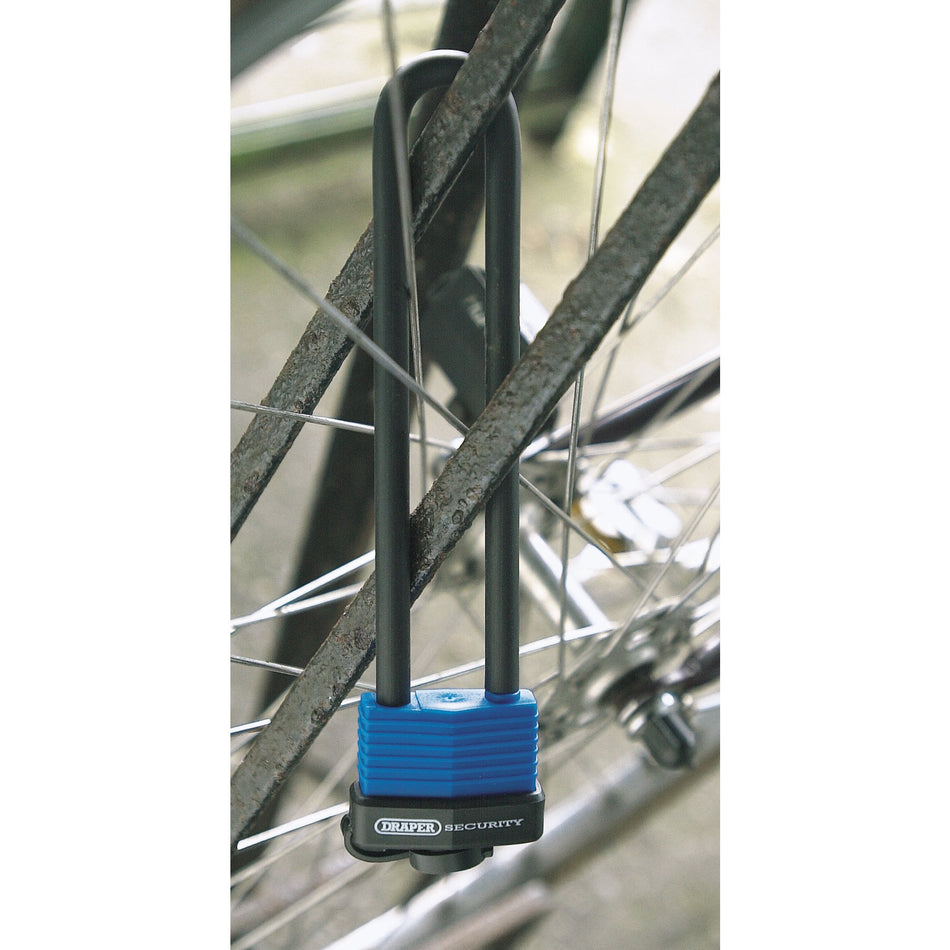 DRAPER U Bar Extra Long Shackle Lock with 2 Keys: Model No.SL1