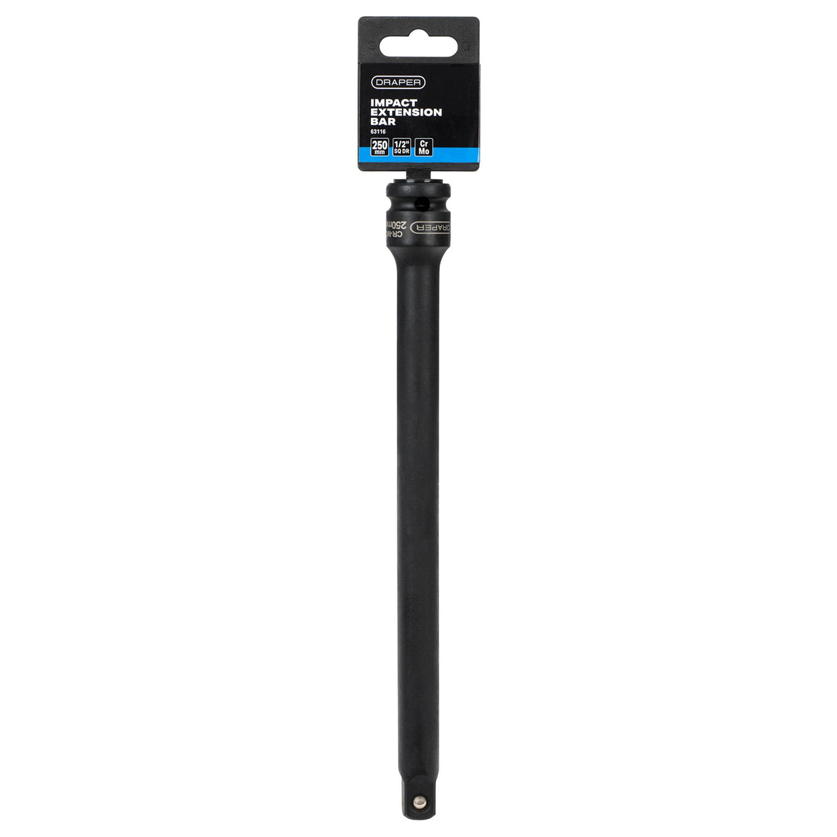 DRAPER Expert 250mm 1/2in. Square Drive Impact Extension Bar: Model No.327