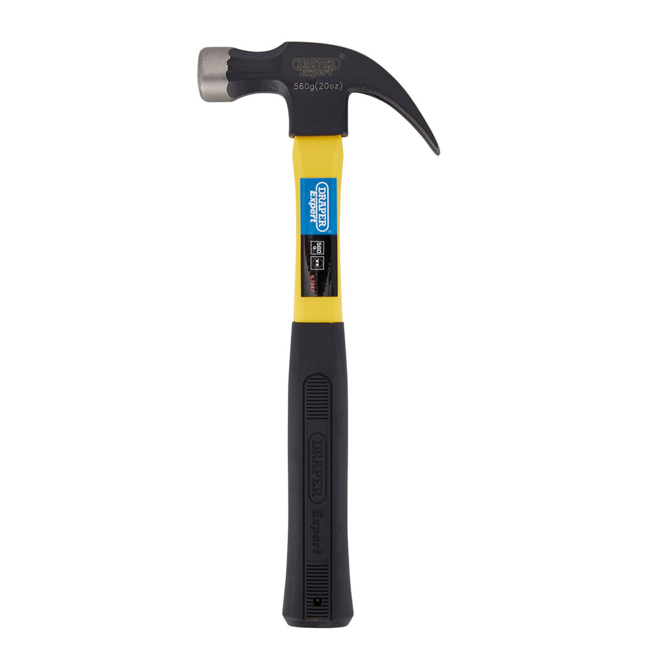 DRAPER Expert 560G (20oz) Fibreglass Shafted Claw Hammer: Model No.FG1A