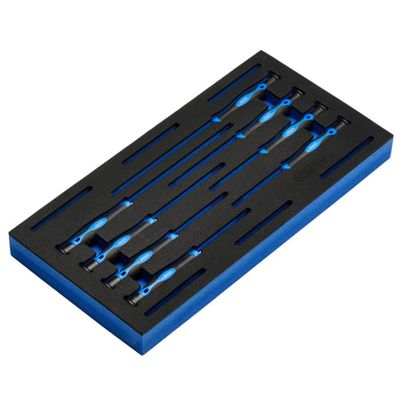 DRAPER Extra Long Precision Screwdriver Set in 1/4 Drawer EVA Insert Tray (8 Piece): Model No. IT-EVA14