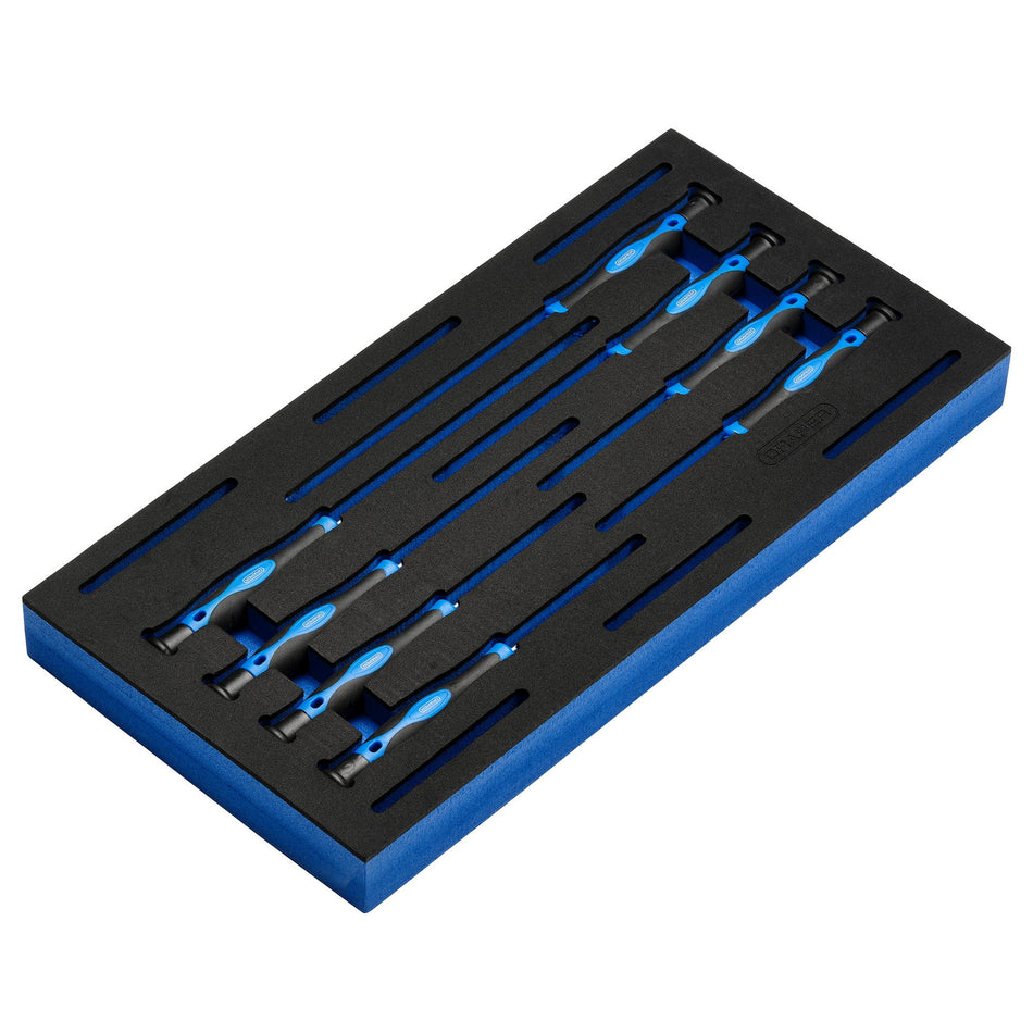 DRAPER Extra Long Precision Screwdriver Set in 1/4 Drawer EVA Insert Tray (8 Piece): Model No. IT-EVA14