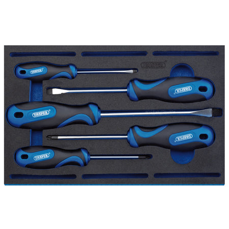 DRAPER Screwdriver Set in 1/4 Drawer EVA Insert Tray (5 Piece): Model No. IT-EVA15