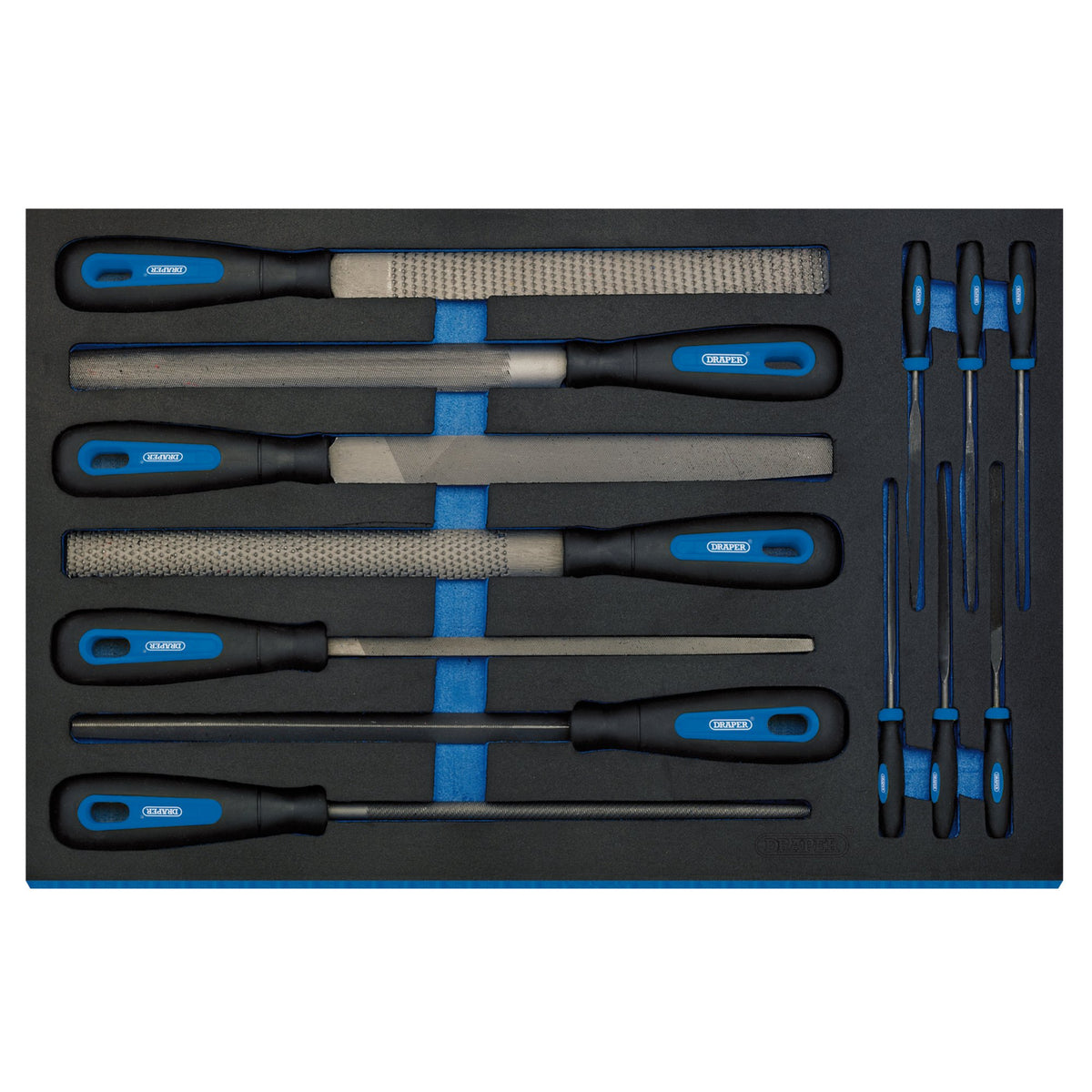 Hand File Set in 3/4 Drawer EVA Insert Tray (13 Piece): Model No. IT-EVA29