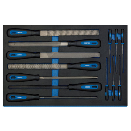 Hand File Set in 3/4 Drawer EVA Insert Tray (13 Piece): Model No. IT-EVA29