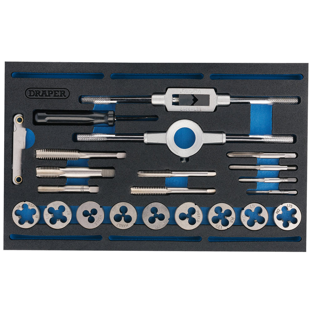 Combination Tap and Die Set - Metric and BSP in EVA Foam Insert Tray (22 Piece): Model No. IT-EVA37