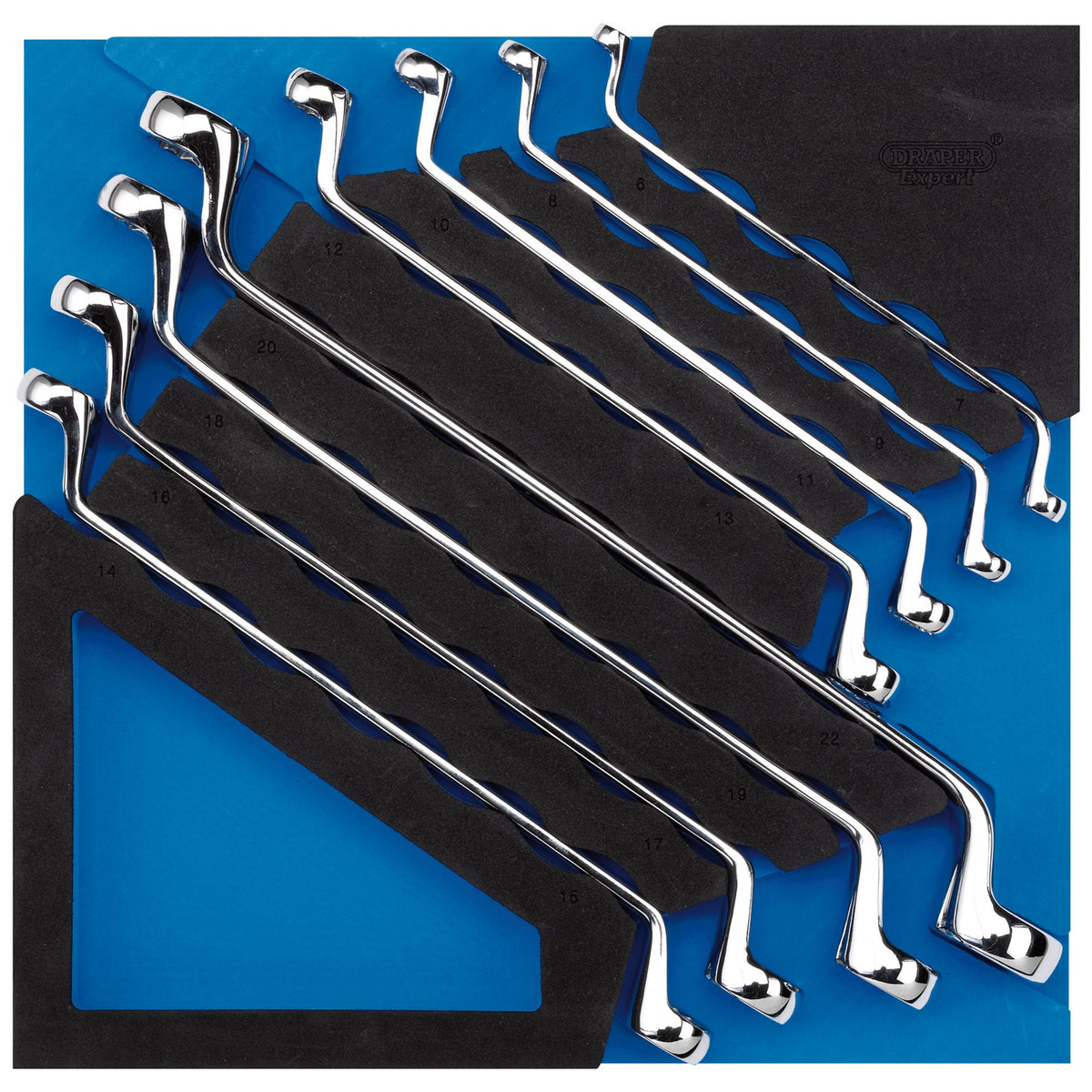 Ring Spanner Set in 1/2 Drawer EVA Insert Tray (8 Piece): Model No. IT-EVA40